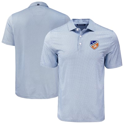  FC Cincinnati Cutter & Buck Pike Eco Diamond Dot Print Recycled Polo - Navy